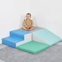 ECR4Kids SoftZone Little Me Corner Climber, Foam Structure for Indoor Active Play, Soft Playset for Toddlers and Kids, Gross Motor Beginner Climber - Contemporary