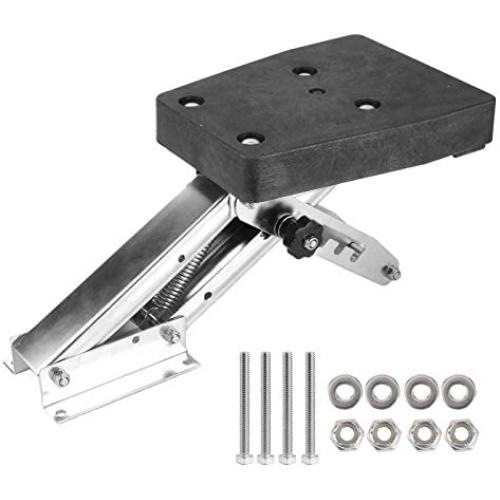 Akozon Outboard Motor Bracket Kicker for Boat 25HP 110 lbs 304 Stainless Steel Boat Motor Stand Bracket for 2‑Stroke Outboard Engine