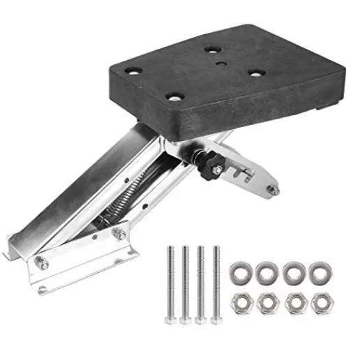 Akozon Outboard Motor Bracket Kicker for Boat 25HP 110 lbs 304 Stainless Steel Boat Motor Stand Bracket for 2‑Stroke Outboard Engine
