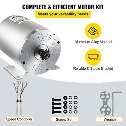 BestEquip Brushless Motor Kit,2000W 48V 42A 4300RPM High Speed Electric Scooter Motor,with Mounting Bracket,Speed Controller Bicycle Motorcycle Mid Drive Motor