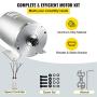 BestEquip Brushless Motor Kit,2000W 48V 42A 4300RPM High Speed Electric Scooter Motor,with Mounting Bracket,Speed Controller Bicycle Motorcycle Mid Drive Motor