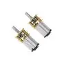 QMseller 2pcs Micro Speed Reduction Motor DC 3V 15RPM with Full Metal Gearbox 0.15A Electric Gear Box Motor with 2 Terminals