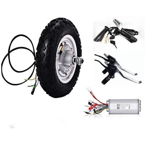 Hub Motor Kit 10 inch 24-48v 350w-450W 12-40km/h Electric Scooter Wheelchair E-Bike Wheel Motor with Reversing Electric Bicycle Motor Wheel Hub Motor Electric Bike Accessory