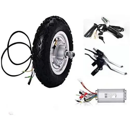 Hub Motor Kit 10 inch 24-48v 350w-450W 12-40km/h Electric Scooter Wheelchair E-Bike Wheel Motor with Reversing Electric Bicycle Motor Wheel Hub Motor Electric Bike Accessory