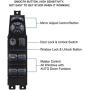 AiYiGu Power Door Window Switch+Bezel Master Control Compatible with 2002-2009 Dodge Ram, 2001-2004 Dodge Dakota, 01-03 Dodge Durango, 05-09 Dodge Sprinter, Replaces 56049805AB 68171680AA 641-00653