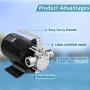 TOPWAY Water Transfer Electric Sump Utility Pump 330 GPH 1/10HP with Water Hose Kit (115V AC)