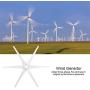 ViaGasaFamido Wind Turbine Generator, Windmill Generator 800W 12V/24V/48V Wind Turbine Businesses 6 Blade Wind Controller Turbine Generator Kit for Boats, Terraces, Cabins or Home(White 48V)