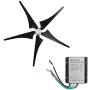 Wind Generator, 400W 12V/24V Wind Turbine Generator 5 Blade Low Wind Speed Starting Windmill with Wind Controller for Home, Camping(12V)