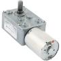 sourcing map Turbo Worm Geared Motor DC 12V 9RPM 6mmx13mm D-Shape Shaft Electric Power Silver Tone