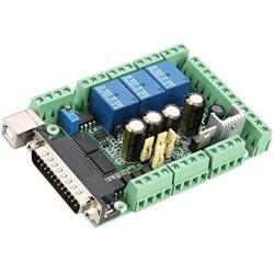 MACH3 Motion Control Card Set 6 Axis CNC MACH3 Controller USB Interface Breakout Board with USB Cable 25 Pin Parallel Cable for Motor Driver