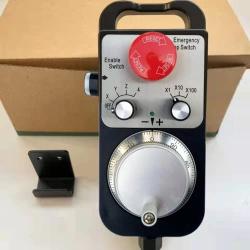 100PPR Universal 4 Axis CNC Electronic Handwheel MPG Pendant with Emergency Stop Manual Pulse Generator for Mitsubishi/Siemens/CNC Router Engraving Milling Machine