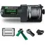 STIMULATER New 3000lbs.Load Capacity Winch 12V Steel Cable Winch Waterproof IP 67 Electric Winch with Wired Remote and Wireless Remotes, 4-Way Roller Fairlead, Strap and Hook for ATV/UTV/Boat (Black)…