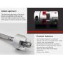 2PCS 6mm to 6mm Aluminium Plum Flexible Shaft Coupling 25mm Length 20mm Diameter Connector Flexible Coupler for 3D Printer CNC Machine and Servo Stepped Motor