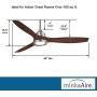 Minka-Aire F749L-BN Skyhawk 60 Inch LED Ceiling Fan with Carved Wood Blades, Integrated LED Light and DC Motor in Brushed Nickel Finish