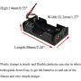 Hahiyo 3V AA Battery Holder Bundle Series with Wire Sturdy Clapm Flexible Springs Contact Build-in Harnesses Batteries Black Case Easy Install 8 Pieces for Wall Clocks Ham Radio Kids Toys