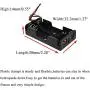 Hahiyo 3V AA Battery Holder Bundle Series with Wire Sturdy Clapm Flexible Springs Contact Build-in Harnesses Batteries Black Case Easy Install 8 Pieces for Wall Clocks Ham Radio Kids Toys