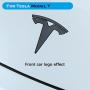 YHCDSEA Model Y Steering Wheel/Front Trunk/Rear Trunk Logo Sticker Cover Emblem Badge Decals 3PCS/Set for Tesla Model Y Accessories(Matt Black)