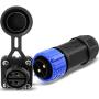 Marine Boat DC Power Connector，Trolling Motor Plug Receptacle Set 12/24/36/48 Volt，Waterproof Kit Connector for Motor,Marine Plug for Down Rigger /Trolling Motor/Fishing Reel.