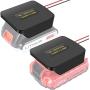 Power Wheels Adapter 14 Gauge Wires Connector For Black & Decker 20V / Porter Cable 20V Max Lithium Battery, Compatible Use with 7-70V 30A PWM DC Motor Speed Controller/Carded Inline 30A Fuse Holder