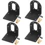 Keadic 4 Sets 37mm DC Geared Motor Mounting Bracket Holder with 6mm Hex Coupling and Set Screws