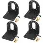Keadic 4 Sets 37mm DC Geared Motor Mounting Bracket Holder with 6mm Hex Coupling and Set Screws