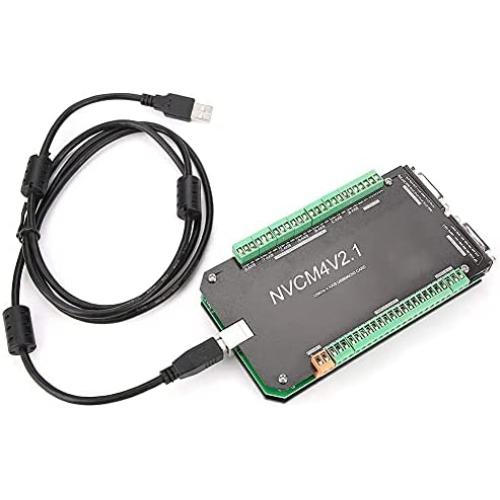 6 Axis NVCM USB Stepper Motor,Motion Control Card Breakout Board,USB Interface,CNC Controller Card,Aluminum Shell for Stepper Motor