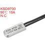 uxcell KSD9700 Thermostat, 90℃ Normally Close Temperature Switch Thermal Switch, N.C 10A Metal Temperature Controller 2pcs