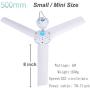 12V Portable Ceiling Fan Hanging Camping Tent Fans for Outdoor Gazebo,Mini DC Battery Powered Fan Energy-Saving Compatible Solar Power Silent Design with Switch