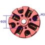 Hobbysky 5065 270KV Brushless Outrunner Motor Belt Drive Motor Sensored & Sensorless Motor for DIY Electric Skateboard Electric Bike Mini Scooter Surfboard