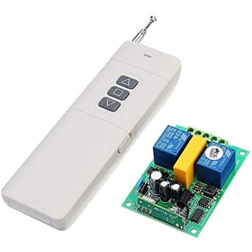 Calvas 433MHz 2 Channel Wireless Remote Control AC220V Switch Module Motor Forward Reverse Controller AK-DJZFZ+3 Key Transmitter