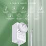 Rollerhouses 24V 1A 24W White Plug-in Transformer DC Wall Charger Adapter/Power Supply Adapter w/5 Ft Cable, AC 100-240V to DC 24V Power Converter White