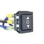 IndusTec Wired 20A 12V - DC Motor Polarity Reversing Rocker 3 Position DPDT Momentary Automatic Reset Switch (On)-Off-(On) 6 Pin DPDT Double Pole Double Throw