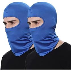 Pack of 2 Bandana Face Hat for Outdoor Airsoft Motorcycle Ski Mask Winter Sun Balaclava Black Tactical Hood Helmet Face Cover