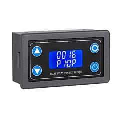 Delay Relay Module, DROK DC 6-30V Timer Relay 12V 24V 0.01s-9999min 50mA Digital Timer Cycle Delay Switch Module AC 220V Power On-Off Controller with LCD Display Switch Button Case
