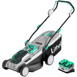 Litheli Cordless Lawn Mower 17 Inch, 40V（2*20V） 4.0Ah Battery Lawn Mowers with Brushless Motor, Bagging & Mulching, Charger Included