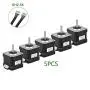 RTELLIGENT Nema 17 Stepper Motor 5PCS, 2 Phase Step Motor Bipolar 1.5A 59.5oz.in(42Ncm) 42x42x38mm 4-Wire 30cm Long Cable for 3D Printer (5, 42A02C-XH2.54)