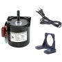 CHANCS 60KTYZ 110V 8-10RPM Metal Geared for Rotisserie Turntable with Gear Reduction Motor Holder Bracket and Power Cord Switch Plug