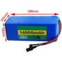 Wnicek 36V 14000mAh E-Bike Lithium Battery 10S 5P 14Ah Lithium-ion Battery Rechargeable Battery Pack Fit for 200W 250W 350W 500W 750W Motor with Charger+ BMS