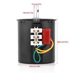 AC Permanent Magnet Motor, Synchronous Gear Motor CW/CCW 68KTYZ 220V for DIY Generator(110RPM) Electric Motor