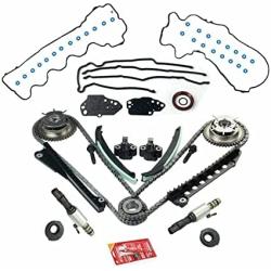 Variable Camshaft Timing Chain Kit W/Cam Phasers and VVT Valves Replacemnt Compatible with 5.4L 3V 2005-2010 Ford F150 F250 F350 Super Duty, Expedition & Lincoln Navigator, Mark LT