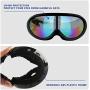 COOLOO Ski Goggles, Motorcycle Goggles, Snowboard Goggles for Men Women Kids - UV Protection Foam Anti-Scratch Dustproof