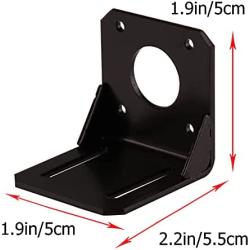 Stepper Motor Mounting Bracket, 6pcs Steel Motor Mounting Nema17 Bracket, with Mounting Screws