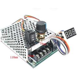 NB PWM DC Motor Speed Controller, DC10-55V60A with Forward-Brake-Reverse Switch, Ajustable Potentiometer & LDE Digital Display