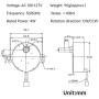 Turntable Synchronous Synchron Motor 50/60Hz AC 100~127V CCW/CW 4W (10-12RPM)