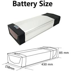 Jieoto E-Bike Battery 36V 10Ah EBike Lithium Ion Battery, with Rear Bracket and 2A Charger, Electric Bike Battery for 200W 350W Motor, More Suitable for Modification.