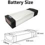 Jieoto E-Bike Battery 36V 10Ah EBike Lithium Ion Battery, with Rear Bracket and 2A Charger, Electric Bike Battery for 200W 350W Motor, More Suitable for Modification.