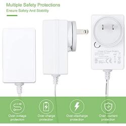 Rollerhouses 24V 1A 24W White Plug-in Transformer DC Wall Charger Adapter/Power Supply Adapter w/5 Ft Cable, AC 100-240V to DC 24V Power Converter White