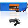 Jieoto Ebike Battery 36V 12Ah,10S4P High Power Capacity Lithium Battery Pack,for Ebike Electric Car Bicycle Scooter,with 20A BMS and 42V 2A Charger,for Motor Electric Bicycle Scooter