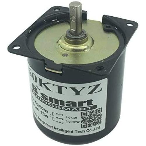 Bringsmart 60ktyz 80rpm Ac Motor Low Noise Gearbox Electric Motor Barbecue High Torque Low Speed 110V Synchronous AC Reduction Motor (110V 80rpm)