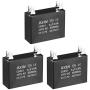uxcell Ceiling Fan Capacitor CBB61 4uF 450V AC Double Insert Metalized Polypropylene Film Capacitors 47x17.5x34.5mm for Water Pump Motor Generator, Pack of 3